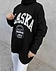 Alaska Baskılı Sweatshirt - Siyah